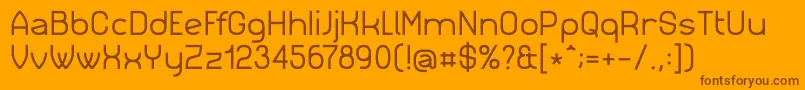 Simm023 Font – Brown Fonts on Orange Background