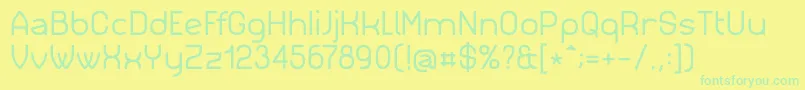 Simm023 Font – Green Fonts on Yellow Background
