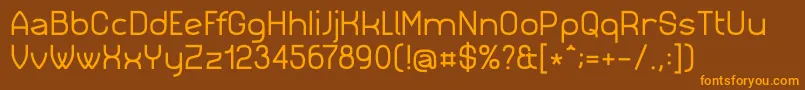 Simm023 Font – Orange Fonts on Brown Background