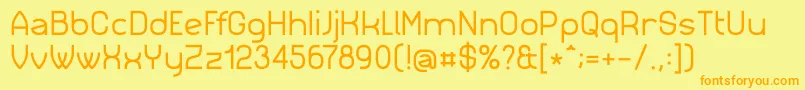 Simm023 Font – Orange Fonts on Yellow Background