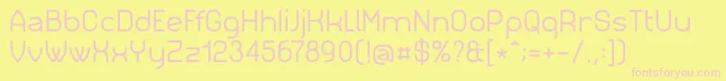 Simm023 Font – Pink Fonts on Yellow Background