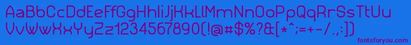 Simm023 Font – Purple Fonts on Blue Background