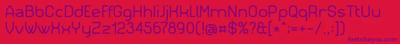 Simm023 Font – Purple Fonts on Red Background