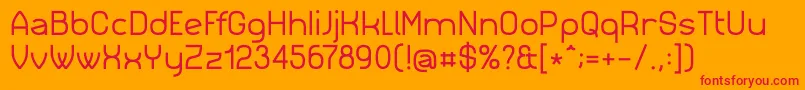 Simm023 Font – Red Fonts on Orange Background