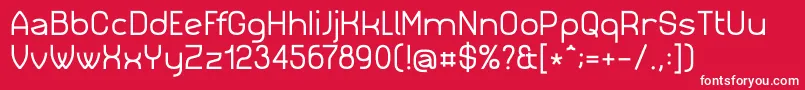 Simm023 Font – White Fonts on Red Background