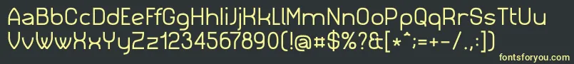 Simm023 Font – Yellow Fonts on Black Background