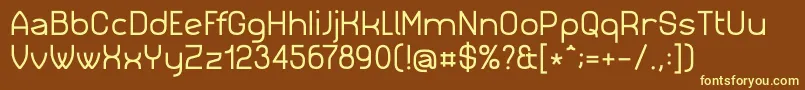 Simm023 Font – Yellow Fonts on Brown Background