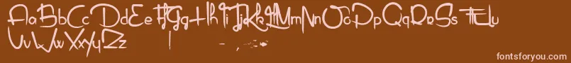 Piragniac Font – Pink Fonts on Brown Background