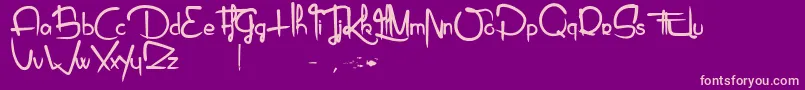 Piragniac Font – Pink Fonts on Purple Background