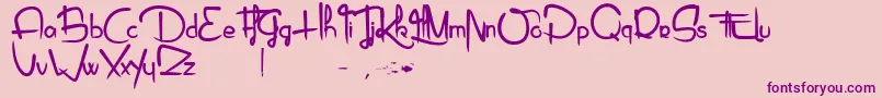 Piragniac Font – Purple Fonts on Pink Background