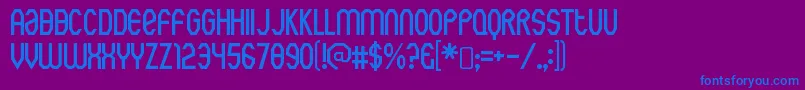 RothwellarmyRegular Font – Blue Fonts on Purple Background