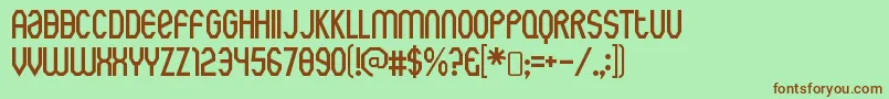 RothwellarmyRegular Font – Brown Fonts on Green Background