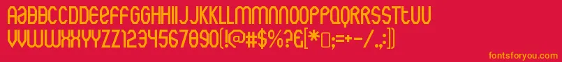 RothwellarmyRegular Font – Orange Fonts on Red Background