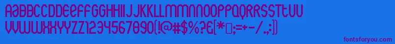 RothwellarmyRegular Font – Purple Fonts on Blue Background