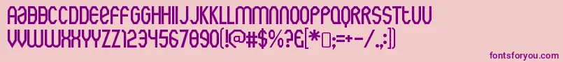 RothwellarmyRegular Font – Purple Fonts on Pink Background