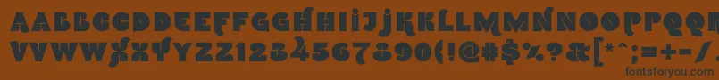 Namskin Font – Black Fonts on Brown Background