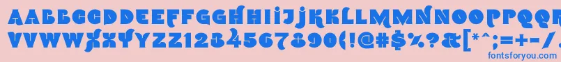 Namskin Font – Blue Fonts on Pink Background