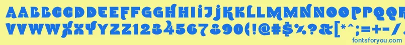 Namskin Font – Blue Fonts on Yellow Background