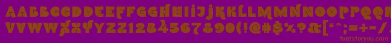 Namskin Font – Brown Fonts on Purple Background