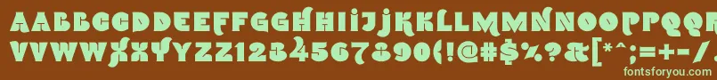 Namskin Font – Green Fonts on Brown Background