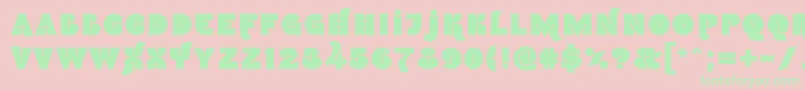 Namskin Font – Green Fonts on Pink Background