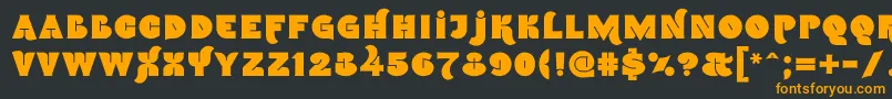 Namskin Font – Orange Fonts on Black Background