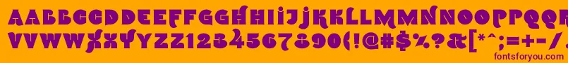 Namskin Font – Purple Fonts on Orange Background