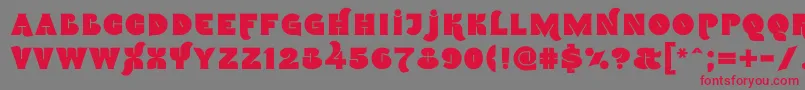 Namskin-Schriftart – Rote Schriften auf grauem Hintergrund