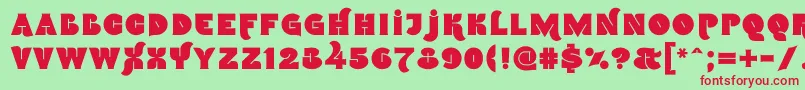 Namskin Font – Red Fonts on Green Background