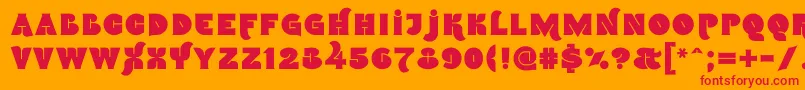 Namskin Font – Red Fonts on Orange Background