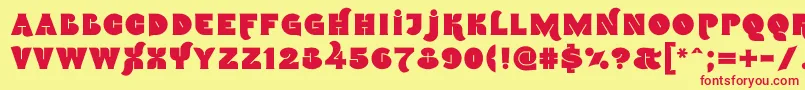 Namskin Font – Red Fonts on Yellow Background