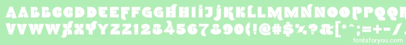 Namskin Font – White Fonts on Green Background