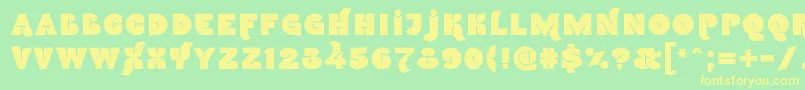 Namskin Font – Yellow Fonts on Green Background