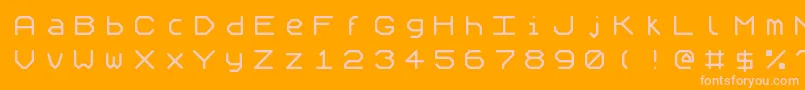 Speculum Font – Pink Fonts on Orange Background