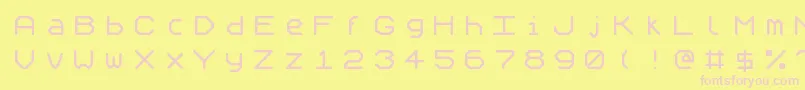 Speculum Font – Pink Fonts on Yellow Background