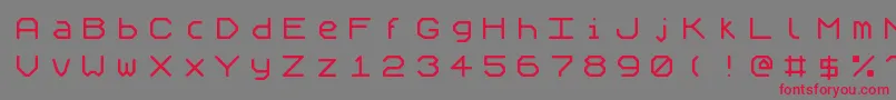 フォントSpeculum – 赤い文字の灰色の背景
