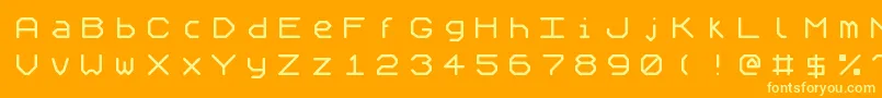 Speculum Font – Yellow Fonts on Orange Background