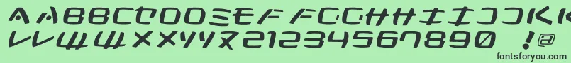 フォントKleinsanMedium – 緑の背景に黒い文字