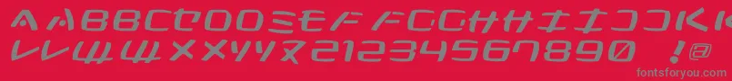 フォントKleinsanMedium – 赤い背景に灰色の文字