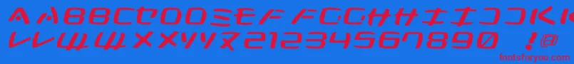 KleinsanMedium-fontti – punaiset fontit sinisellä taustalla