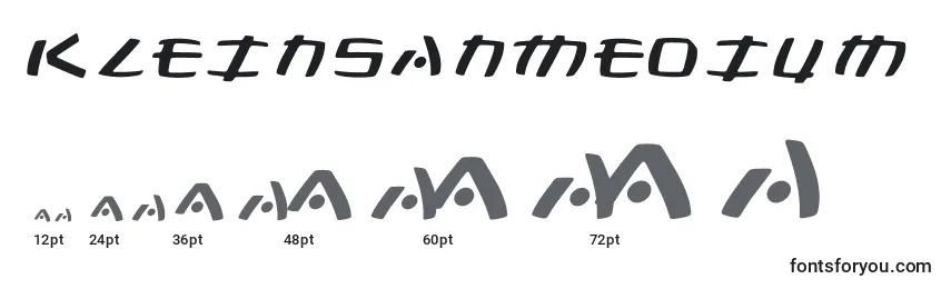 KleinsanMedium Font Sizes