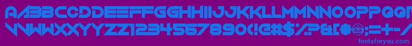 VerminVibes4 Font – Blue Fonts on Purple Background