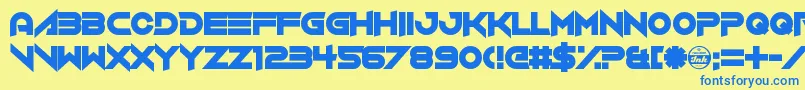 VerminVibes4 Font – Blue Fonts on Yellow Background