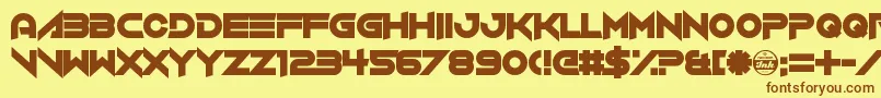 VerminVibes4 Font – Brown Fonts on Yellow Background