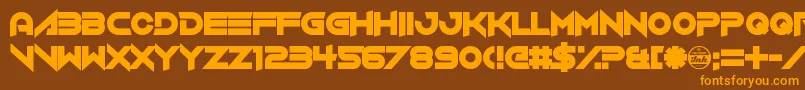 VerminVibes4 Font – Orange Fonts on Brown Background