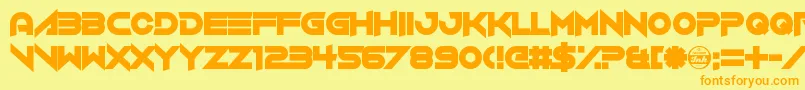 VerminVibes4 Font – Orange Fonts on Yellow Background