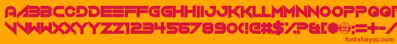 VerminVibes4-fontti – punaiset fontit oranssilla taustalla