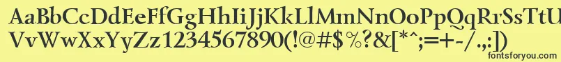 Lzr65C Font – Black Fonts on Yellow Background