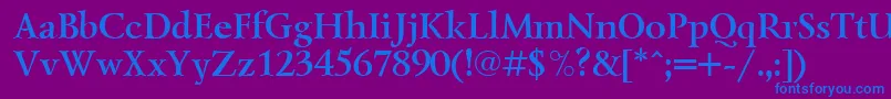 Lzr65C Font – Blue Fonts on Purple Background