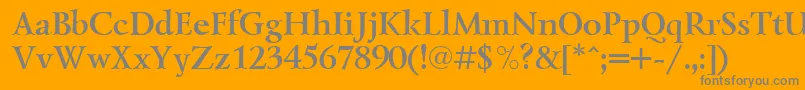 Lzr65C Font – Gray Fonts on Orange Background